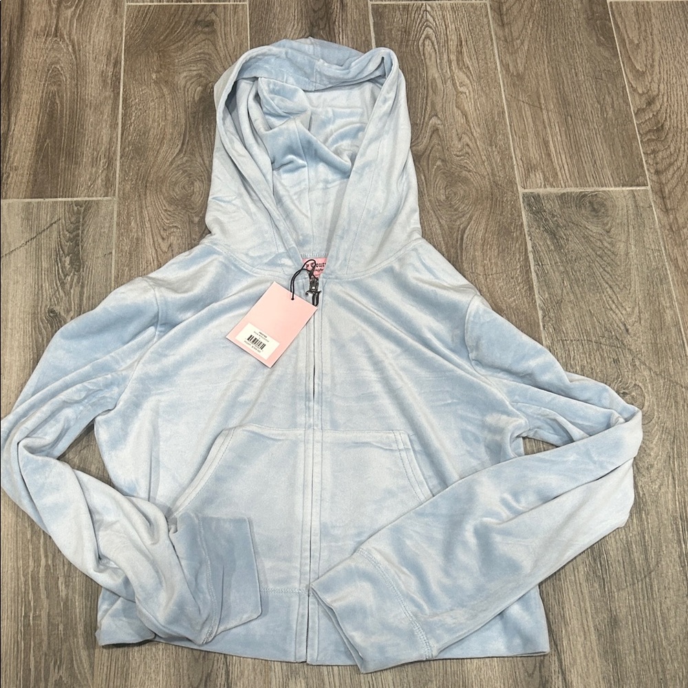 Juicy Couture Women's Light Blue Hooded Jacket
